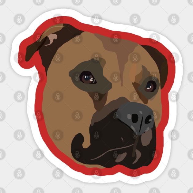 Boxer Sticker by ElviaMontemayor